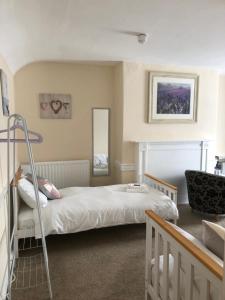 um quarto com um beliche e uma escada em The Lethbridge Arms em Taunton