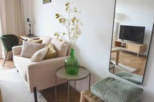 Televízia a/alebo spoločenská miestnosť v ubytovaní Grand studio l Parking privé l Centre ville