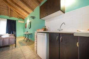 Virtuvė arba virtuvėlė apgyvendinimo įstaigoje Pansion Porto Tsi Ostrias