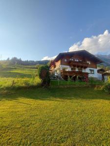 uma casa numa colina com um campo verde em Aparthaus Winkler em Hinterthal