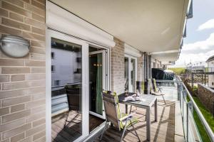 Ein Balkon oder eine Terrasse in der Unterkunft Haus Deichkieker Apartment 1 4