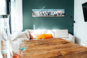 Postel nebo postele na pokoji v ubytování Lieblingsapartment No.10 mit 2 Schlafzimmern und eigener Terrasse