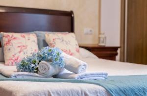 Łóżko lub łóżka w pokoju w obiekcie Vistas Montealto Amplio 3 rooms 2 baños