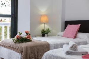 Łóżko lub łóżka w pokoju w obiekcie Vistas Montealto Amplio 3 rooms 2 baños