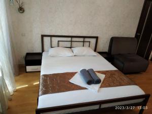 Posteľ alebo postele v izbe v ubytovaní Doba In Ua Peremoga Apartments