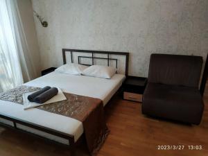 Posteľ alebo postele v izbe v ubytovaní Doba In Ua Peremoga Apartments