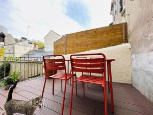 Balkon lub taras w obiekcie Le jardin secret - Jardin/Loire