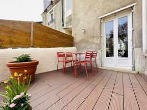 Balkon lub taras w obiekcie Le jardin secret - Jardin/Loire
