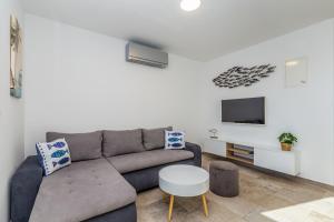 Televízia a/alebo spoločenská miestnosť v ubytovaní Apartments LUCA