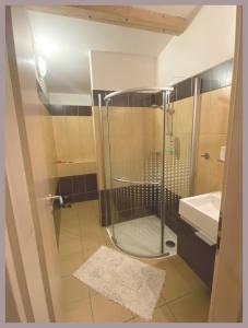 Koupelna v ubytování Apartmány Tiva + 24 fotografií