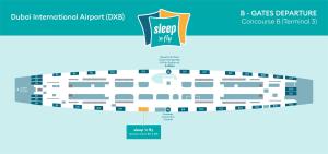 Půdorys ubytování sleep 'n fly Sleep Lounge, B-Gates Terminal 3 - TRANSIT ONLY