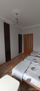 Un pat sau paturi într-o cameră la Olesya Guesthouse