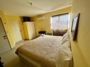 een slaapkamer met een bed en een raam bij OYO Hotel Puerto Real Coatzacoalcos in Coatzacoalcos
