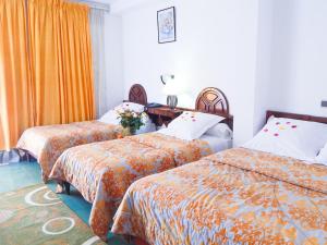 Postel nebo postele na pokoji v ubytování Hotel Sindibad
