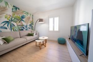 Televízia a/alebo spoločenská miestnosť v ubytovaní Your Home In Malaga Centro & Parking free