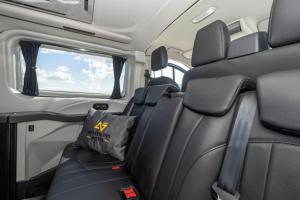 a view of the back seats of a minivan at Heaven Inn Airport Hotel in Arnavutköy