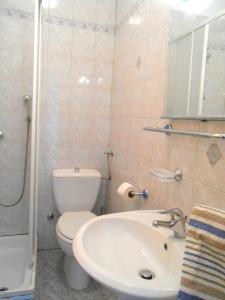 a bathroom with a white toilet and a sink at Villa Luma Apartments in Labin +48 photos