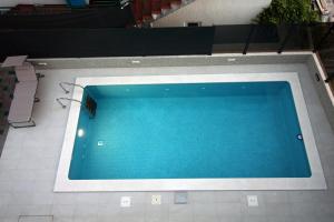 an overhead view of a swimming pool on a building at Vila Stella in Tisno