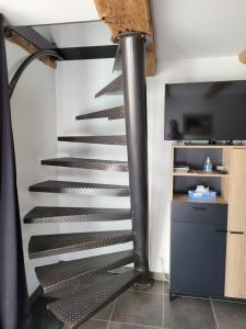 Kuchyň nebo kuchyňský kout v ubytování Le moulin des vignes