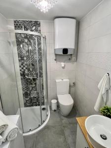 Koupelna v ubytování Apartmány Ellie