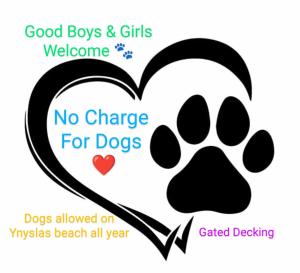 a no charge for dogs dogs allowed on ypsies beach all year at Peacehaven, Ynyslas, Borth in Borth