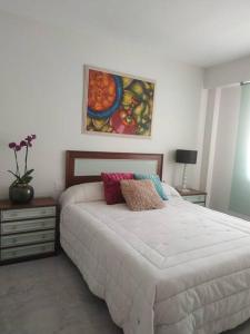 Postel nebo postele na pokoji v ubytování Hermoso Apartamento en Benicasim