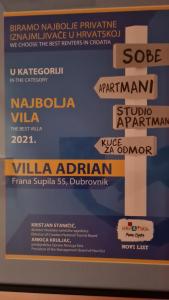 a picture of a poster for a movie at Villa Adrian in Dubrovnik