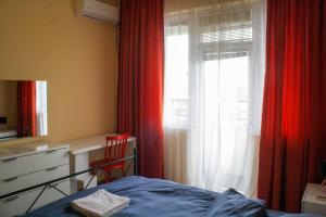 Voodi või voodid majutusasutuse Prishtina Center Hostel toas