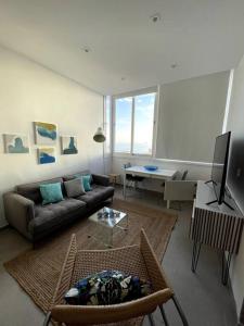 Seating area sa 2BR with beach view terrace paradise found