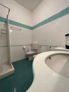 ライグエーリアにあるstella marinaのバスルーム(洗面台、トイレ、シャワー付)