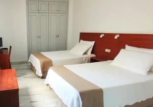 Postel nebo postele na pokoji v ubytování Hotel Sol Almería