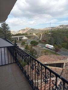 a balcony with a view of a road at Portal De La Rioja in Haro