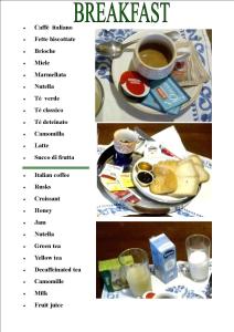 a breakfast with a cup of coffee and a plate of food at B&B Le Finestre Su Via Cavour in Sassari