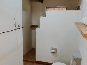 baño con aseo y dispensador de papel higiénico en Fika Lodge en Mkushi