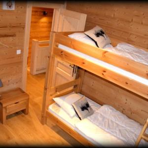 Una cama o camas cuchetas en una habitación  de Les Etoiles de Vonnes 1