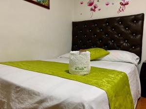 Postel nebo postele na pokoji v ubytování Hotel Mi Casita Pereira