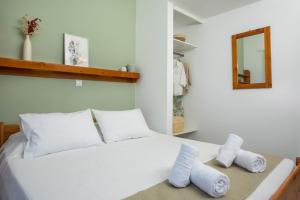 Кровать или кровати в номере Margaritas apartments