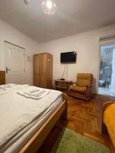 Postel nebo postele na pokoji v ubytování Euro Panzio