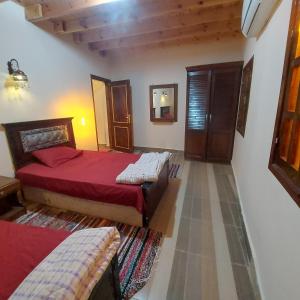 een slaapkamer met 2 bedden in een kamer bij Boondok's house in Dahab