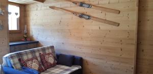 Część wypoczynkowa w obiekcie Appartement cosy face aux Aravis