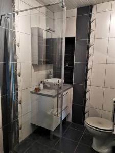 Kúpeľňa v ubytovaní LE MACHAON , Gîte rural *** avec espace piscine privé