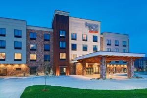 eine Darstellung der Vorderseite eines Hotels in der Unterkunft Fairfield Inn & Suites by Marriott Cheyenne Southwest/Downtown Area in Cheyenne
