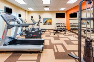 a gym with treadmills and elliptical machines at Courtyard by Marriott Chicago Schaumburg/Woodfield Mall in Schaumburg