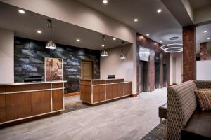 a lobby of a hospital with a reception desk at Residence Inn by Marriott Wilmington Downtown in Wilmington