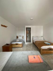 een slaapkamer met 2 bedden in een kamer bij Hotel la Victoria in San Roque