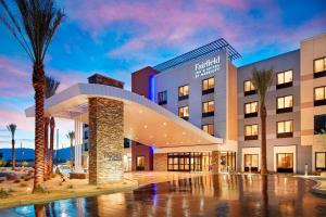 a rendering of the exterior of a hotel at Fairfield by Marriott Inn & Suites Indio Coachella Valley in Indio