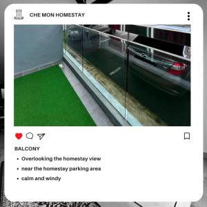 ein Screenshot einer SMS über ein Zimmer mit Fenster in der Unterkunft CHE MON Homestay in Kuching