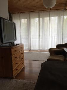 TV a/nebo společenská místnost v ubytování Sirály Apartman