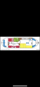 De plattegrond van Zouw Hausboat Zakotven -pouze ubytovaní