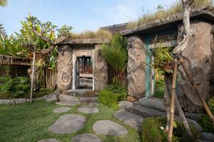 Uma Sebatu Villa外面的花园